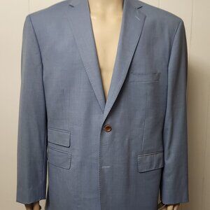 custom sport coat 42R blue wool Holland & Sherry vintage